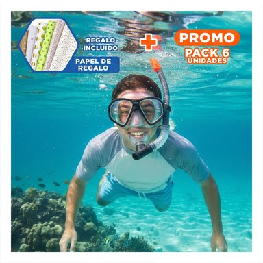 PACK6 KIT FAMILIAR 2 PZ PARA USO RECREATIVO EN EL AGUA Y+PAPEL REGALO