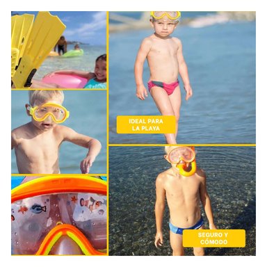 PACK2 SET 3 DE BUCEO AMARILLO PARA EXPERIENCIAS RECREATIVAS Y+PAPEL REGALO - 3