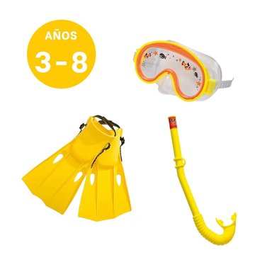 PACK2 SET 3 DE BUCEO AMARILLO PARA EXPERIENCIAS RECREATIVAS Y+PAPEL REGALO - 4