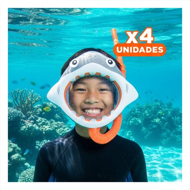 PACK4 EQUIPO RECREATIVO 2 PCS TIBURON PARA USO EN VACACIONES