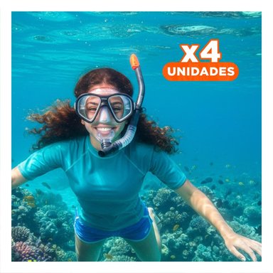 PACK4 EQUIPO MARINO 2 PZ PARA DIVERSION EN EL MAR O PISCINA