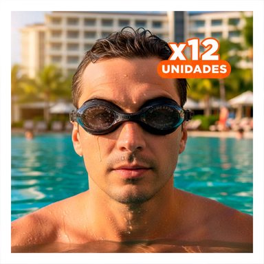PACK12 ACCESORIO DEPORTIVO ACUATICO GRAVITAL CON GAFAS DE NATACION