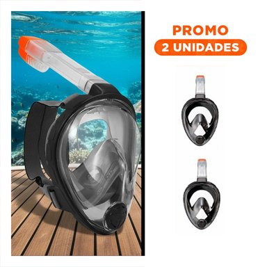 PACK2 IMPLEMENTO DE BUCEO NEGRO PARA NATACION EN MAR CON DISENO RESISTENTE Y CONFORT