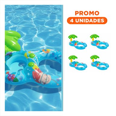 PACK4 ARO PARA BEBE 117X 75 CM PARA APRENDIZAJE ACUATICO CON APOYO SEGURO Y+REGALO STICKER