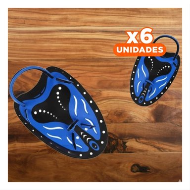 PACK6 PRODUCTO ACUATICO DEPORTIVO AZUL NEGRO PARA ENTRENAMIENTO DE NATACION Y+REGALO STICKER