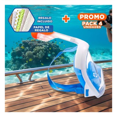 PACK4 ELEMENTO SUBMARINO DE BUCEO AZUL PARA NATACION EN EL MAR CON BUEN AJUSTE Y+PAPEL REGALO