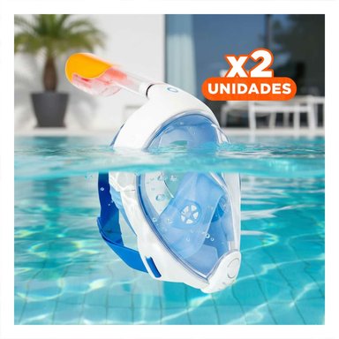 PACK2 ARTICULO ACUATICO DE BUCEO AZUL PARA PRACTICA SUBMARINA CONTINUA Y+REGALO STICKER