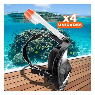 PACK4 ELEMENTO ACUATICO DE BUCEO NEGRO PARA EXPLORACION MARINA CON BUEN SELLADO