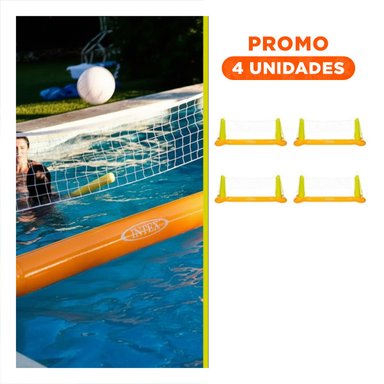 PACK4 INFLABLE PARA VOLEY EN AGUA PARA PISCINAS FAMILIARES Y+REGALO STICKER