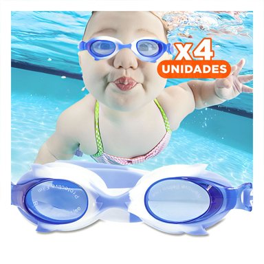 PACK4 ARTICULO PARA NATACION MARMOLEADO FEELDOO AZUL Y BLANCO COMODO