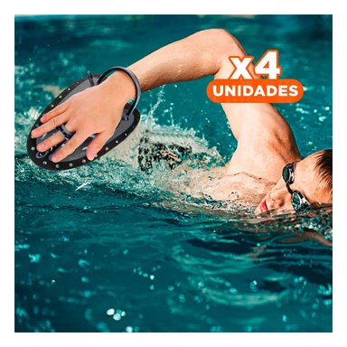 PACK4 ACCESORIO LIGERO PARA EJERCICIO ACUATICO EN PISCINA FAMILIAR EN NEGRO