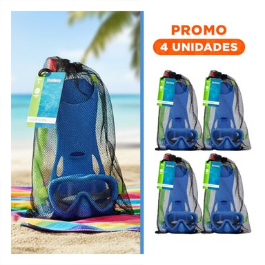 PACK4 SET INFANTIL PARA BUCEO RECREATIVO Y NATACION Y+REGALO STICKER
