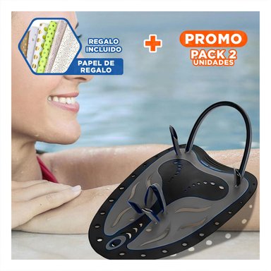 PACK2 ACCESORIO DEPORTIVO PARA APOYO DE BRAZOS DURANTE NATACION EN NEGRO Y+PAPEL REGALO
