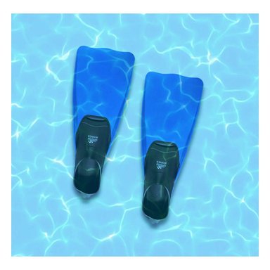 ALETAS ERGONOMICAS WINNER PARA BUCEO EN AZUL Y NEGRO AJUSTE CONFORTABLE Y+LIGAS REGALO