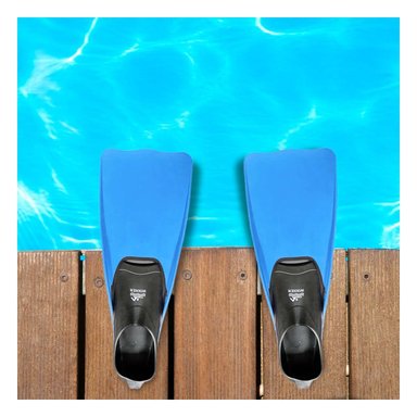 PACK2 ALETAS RESISTENTES WINNER PARA BUCEO EN AZUL Y NEGRO PARA MAR Y PISCINA Y+REGALO STICKER - 3
