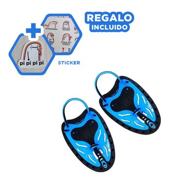IMPLEMENTO PARA ENTRENAMIENTO EN PISCINA COLOR AZUL NEGRO GRAVITAL WHALE Y+REGALO STICKER