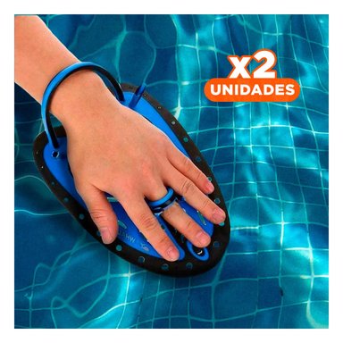 PACK2 IMPLEMENTO PARA ENTRENAMIENTO DE NATACION EN PISCINA AZUL NEGRO Y+REGALO STICKER