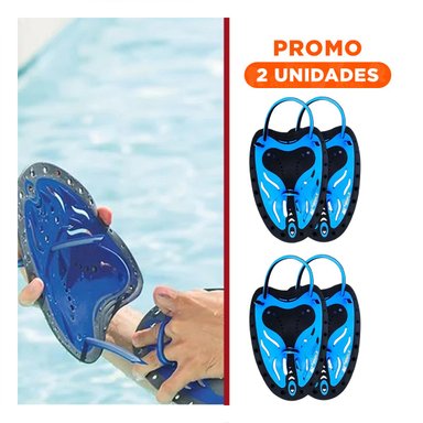 PACK2 ACCESORIO PARA ENTRENAMIENTO DE NATACION EN PISCINA AZUL NEGRO WHALE