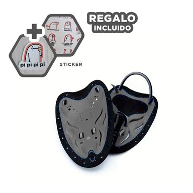 PALETA FUNCIONAL PARA SESIONES DE NATACION EN AGUA DULCE EN NEGRO Y+REGALO STICKER