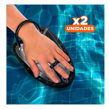 PACK2 ACCESORIO FUNCIONAL PARA PRACTICA REGULAR DE NATACION EN NEGRO Y+REGALO STICKER