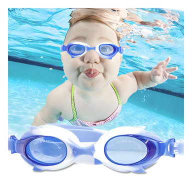 UTENSILIO DEPORTIVO DE NATACION MARMOLEADO FEELDOO AZUL Y BLANCO COMODO Y+LIGAS REGALO