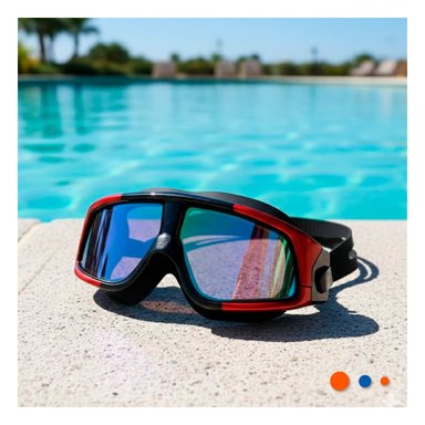 ANTEOJOS DE NATACIÓN PARA PISCINA CON ESTILO DEPORTIVO NEGRO Y ROJO