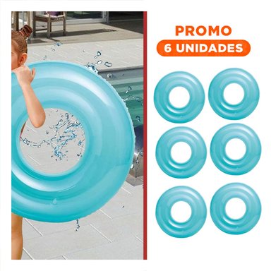 PACK6 RELAX TRANSPARENTE COLOR CELESTE USO VERANO