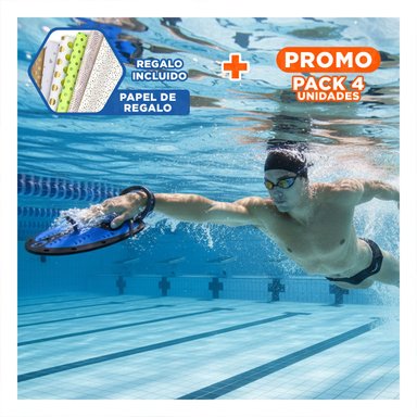 PACK4 MANOPLA DE ENTRENAMIENTO PARA NADADORES PRINCIPIANTES Y AVANZADOS Y+PAPEL REGALO