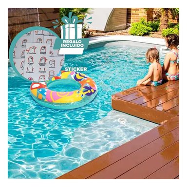 CONCEPTO CARACOL MULTICOLOR PARA PISCINA HOGAR JUEGOS ACUATICOS Y RELAX Y+REGALO STICKER