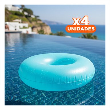 PACK4 VERANO TRANSPARENTE COLOR CELESTE USO ACUATICO