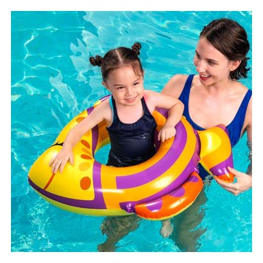 RUEDA PEZ MORADO PARA PISCINA Y PLAYA INFANTIL MARCA BESTWAY USO RECREATIVO Y+LIGAS REGALO