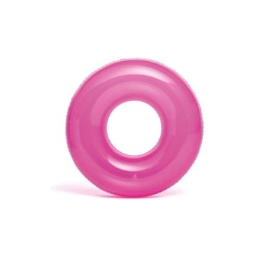 COMPLEMENTO PISCINA TRANSPARENTE ROSADO FLOTANTE INFLABLE HOGAR CASA Y+PAPEL REGALO