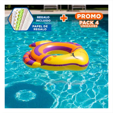 PACK4 ANILLO PEZ MORADO PARA PISCINA Y PLAYA INFANTIL MARCA BESTWAY HOGAR Y+PAPEL REGALO