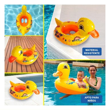 RECREATIVO PATO INFLABLE CON ASAS SEGURAS PARA PISCINA HOGAR DIVERTIDO AMARILLO Y+POST IT