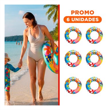 PACK6 DETALLE CARACOL MULTICOLOR PARA PISCINA HOGAR DIVERSION VERANO ACUATICO
