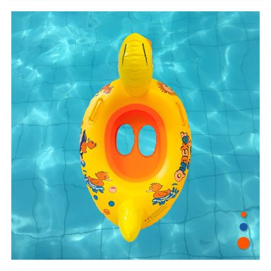 ACUÁTICO PATO INFLABLE CON ASAS COMODAS PARA PISCINA HOGAR COLOR AMARILLO Y+LIGAS REGALO