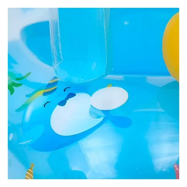 ESTILO INFANTIL BEBE CON TECHO PARA PISCINA HOGAR COMODO SEGURO CELESTE Y+LIGAS REGALO