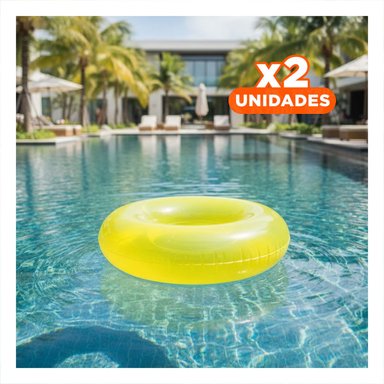 PACK2 SISTEMA TRANSPARENTE AMARILLO PARA ENTRETENIMIENTO ACUATICO Y+REGALO STICKER