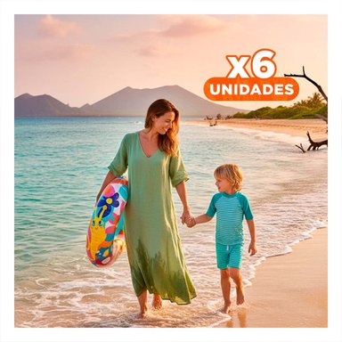 PACK6 OPCION RECREATIVA CARACOL MULTICOLOR PARA PISCINA HOGAR VERANO FAMILIAR Y+REGALO STICKER