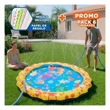 PACK6 OPCION HOGAR COLCHONETA INFLABLE ESTILO MARINO EN AMARILLO Y CELESTE Y+PAPEL REGALO