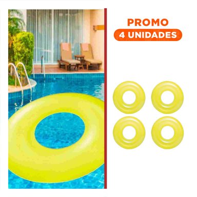 PACK4 ELEMENTO RECREATIVO TRANSPARENTE AMARILLO PARA AGUA HOGAR Y+REGALO STICKER