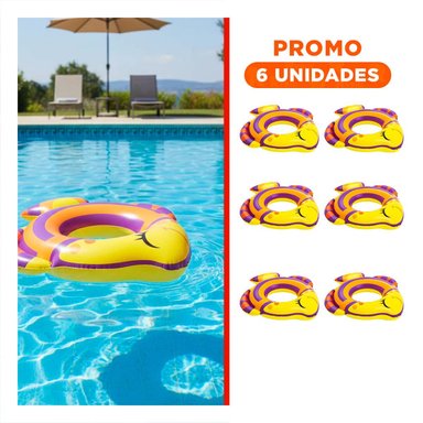 PACK6 FLOTADOR PEZ MORADO PARA PISCINA Y PLAYA INFANTIL MARCA BESTWAY DIVERSION