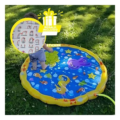 ALTERNATIVA HOGAR COLCHONETA INFLABLE ESTILO MARINO EN COLORES SUAVES Y+REGALO STICKER