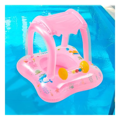 PISCINA BEBE CON TECHO ROSADO PARA USO HOGAR SEGURO COMODO VERANO