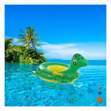 ELEMENTO FLOTANTE TORTUGA CON ASAS PARA MOMENTOS DE RELAX FLOTANTE COLOR VERDE Y+LIGAS REGALO