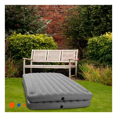 COLCHON INFLABLE 2 EN 1 PARA ESPACIOS REDUCIDOS Y FACIL ALMACENAMIENTO Y+LIGAS REGALO - 2