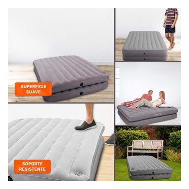COLCHON INFLABLE 2 EN 1 PARA ESPACIOS REDUCIDOS Y FACIL ALMACENAMIENTO Y+LIGAS REGALO - 5