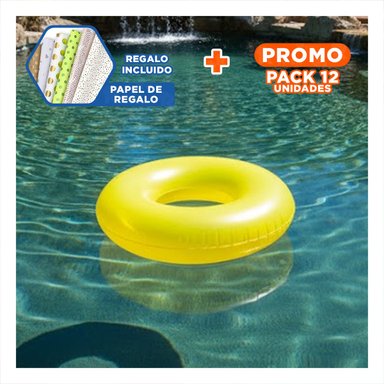 PACK12 COMPONENTE TRANSPARENTE AMARILLO PARA JUEGOS EN AGUA Y+PAPEL REGALO