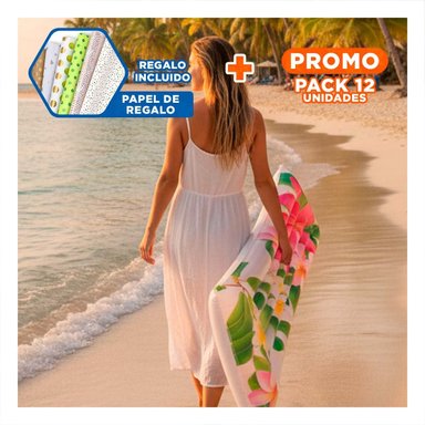 PACK12 COLCHON INFLABLE HOGAR FESTIVO DECORACION CASA ROSADO VERDE FLORES HOJAS Y+PAPEL REGALO