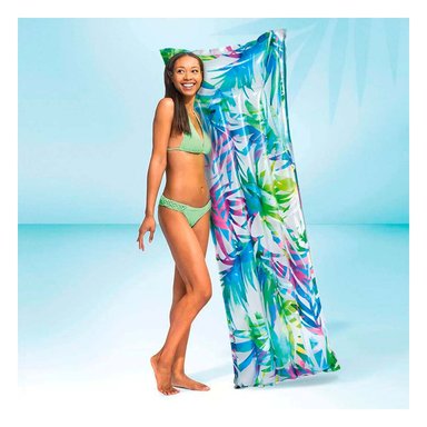 PACK2 COLCHONETA INFLABLE CELESTE PARA HOGAR Y USO ACUATICO COMODO Y SUAVE - 3
